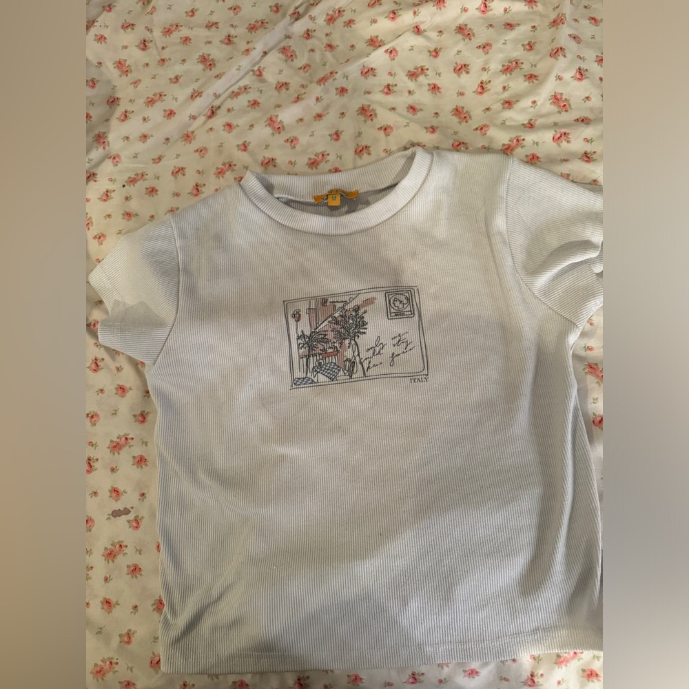 Postcard baby tee